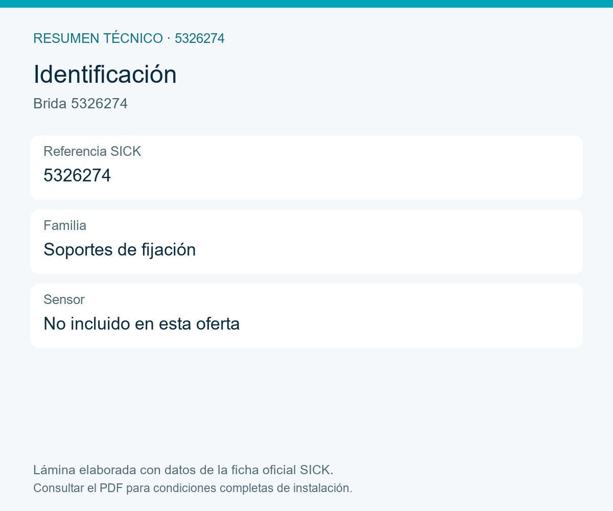 [Klever Portal:8427:6ea2a675a4c5] SICK Brida de fijación de acero cincado - Brida 5326274