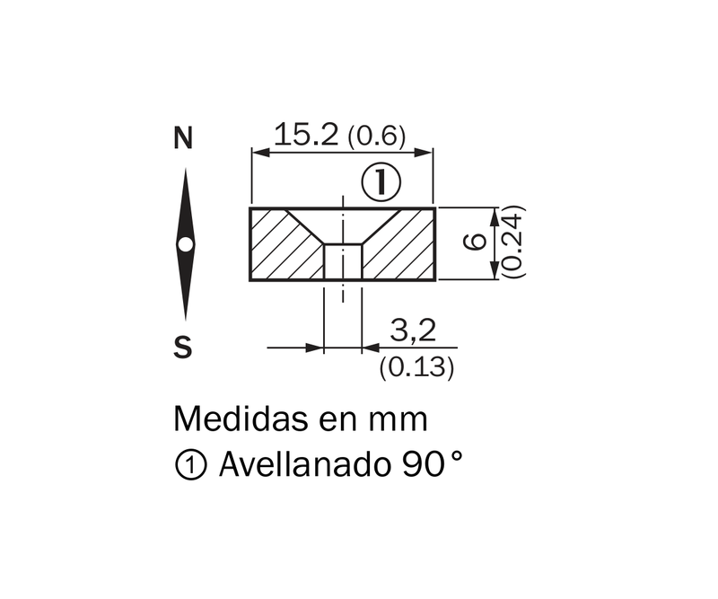 [Klever Portal:8430:1d33aa6be49b] SICK Imán de ferrita dura con fijación M3 - Imán de posición MPA