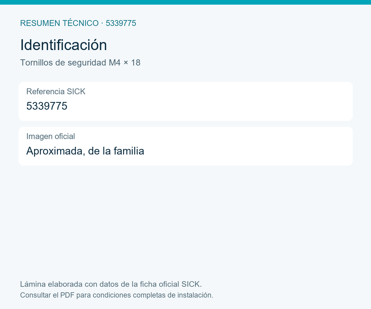 [Klever Portal:8437:7a32e143a663] SICK Tornillos de seguridad, envase de diez unidades - Tornillos de seguridad M4 × 18