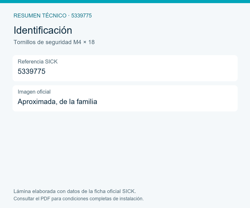[Klever Portal:8437:7a32e143a663] SICK Tornillos de seguridad, envase de diez unidades - Tornillos de seguridad M4 × 18