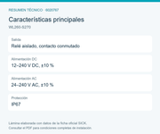 SICK Barrera réflex con salida de relé - WL260-S270