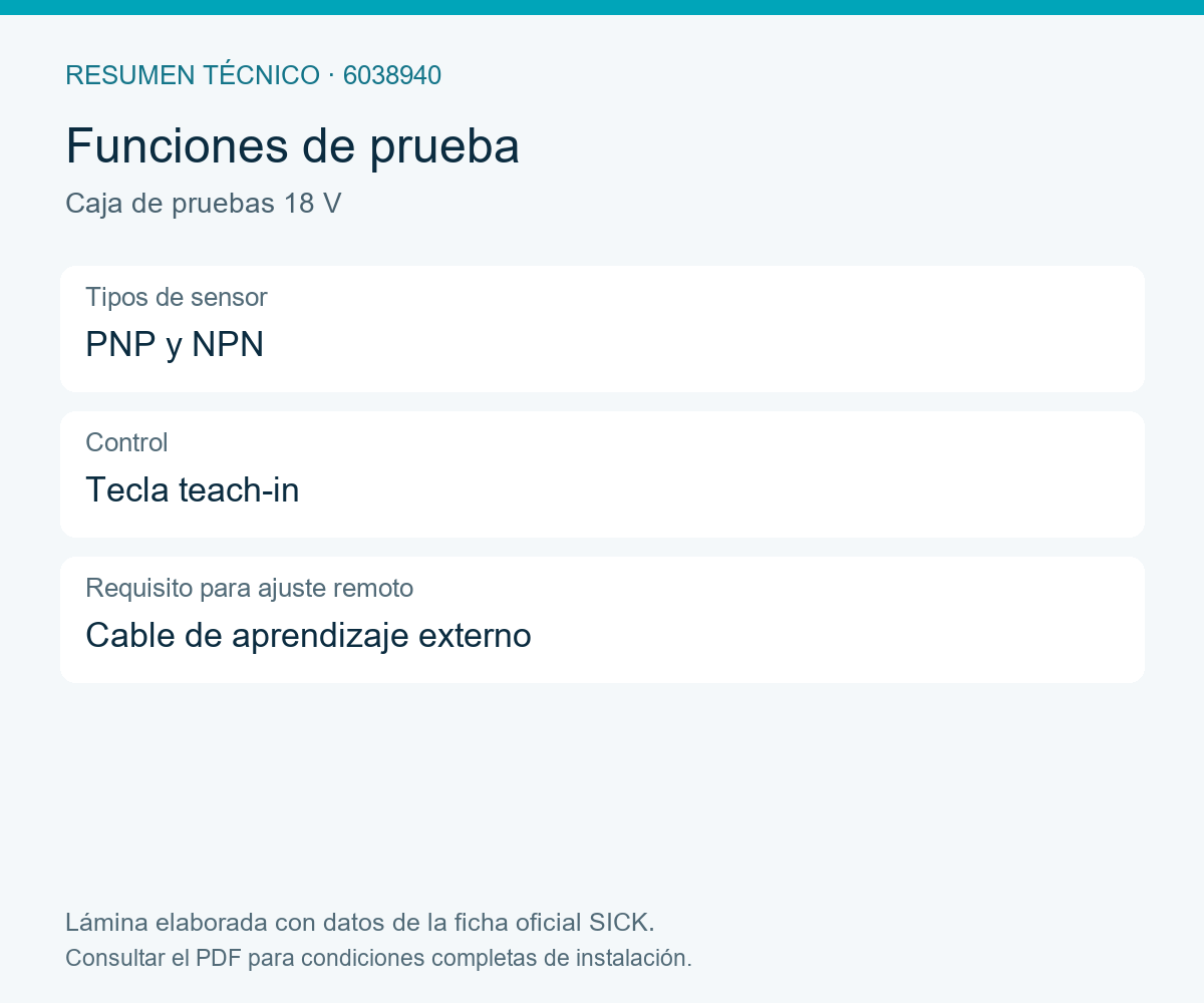 [Klever Portal:8486:5289d70424ba] SICK Comprobador portátil para sensores PNP y NPN - Caja de pruebas 18 V