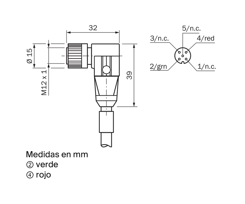 [Klever Portal:8500:cd39f1f762b0] SICK Cable PROFIBUS DP M12 B acodado, 5 m - DOL-1205-W05MQ