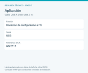 SICK Cable de configuración USB apantallado - Cable USB-A a Mini USB, 3 m