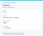 SICK Cable M12 macho de doce polos apantallado, 10 m - YM2A2B-100UD3XLEAX