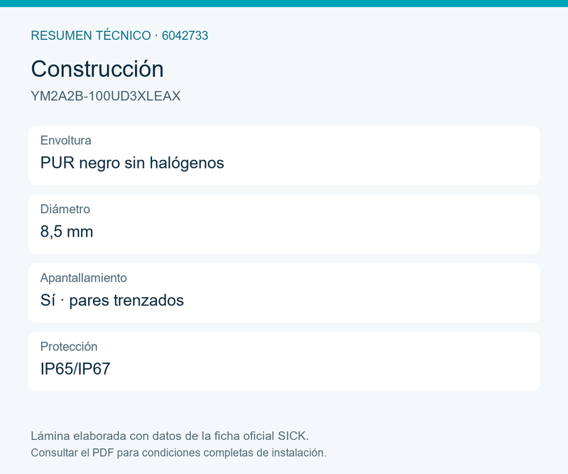 [Klever Portal:8521:cb010c0c3c6c] SICK Cable M12 macho de doce polos apantallado, 10 m - YM2A2B-100UD3XLEAX