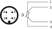 SICK Sensor de temperatura Pt100 de cuatro hilos - TCT-1PAZZ1506MZ