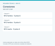 SICK Distribuidor M12 en T para MLG2 y PLC - SBO-02F12-SM1