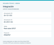 SICK Detector de nivel límite para material a granel - LBV331-XXAGCRVMX0300
