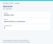SICK Separador Ethernet y alimentación para OD5000 y DXV - SYL-1208-G0M