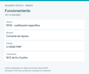 SICK Dispositivo de bloqueo de seguridad RFID - TR110-SRU2B01