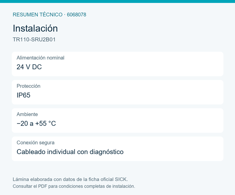 [Klever Portal:8592:3450f8a5e4e8] SICK Dispositivo de bloqueo de seguridad RFID - TR110-SRU2B01