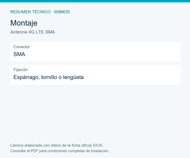 [Klever Portal:8656:ce7683cee7e9] SICK Antena celular 4G LTE omnidireccional - Antenna 4G LTE SMA