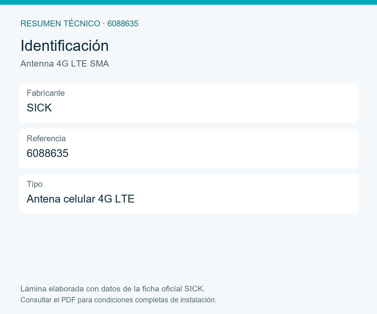 [Klever Portal:8657:7281e43988ee] SICK Antena celular 4G LTE omnidireccional - Antenna 4G LTE SMA