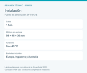 SICK Fuente 24 V DC de 1 A con conector M12 - Fuente de alimentación 24 V M12 L