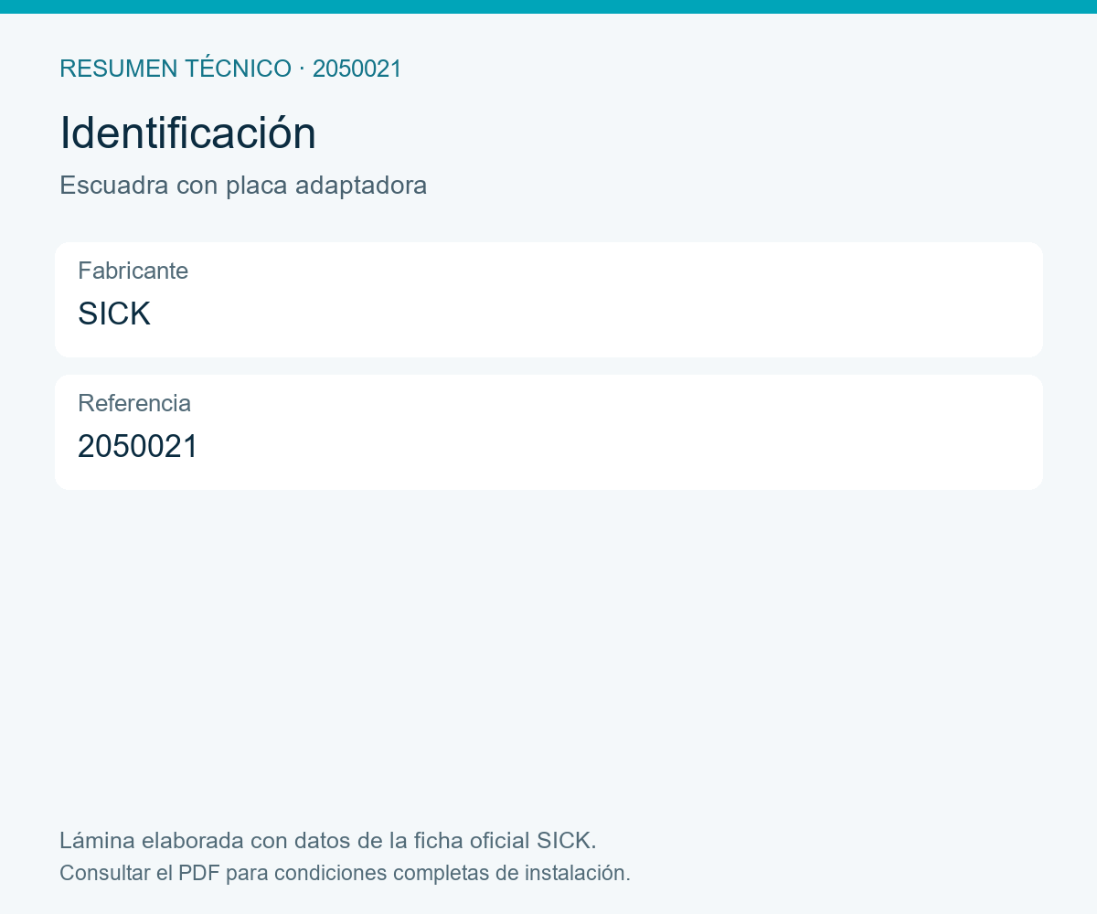[Klever Portal:8666:debf670a6da7] SICK Escuadra de fijación con placa adaptadora - Escuadra con placa adaptadora