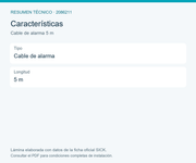 SICK Cable de alarma de cinco metros - Cable de alarma 5 m
