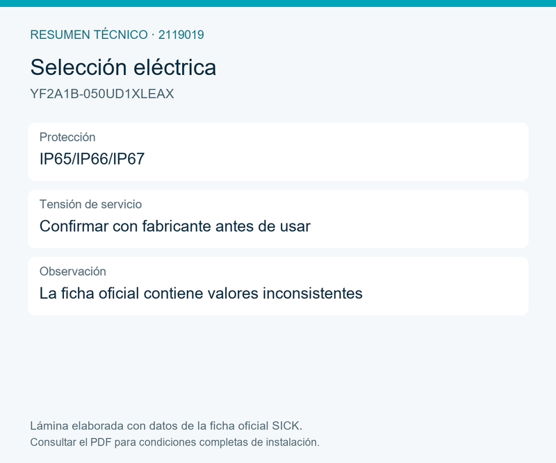 [Klever Portal:8682:2197e740678c] SICK Cable M12 hembra de doce polos sin apantallar, 5 m - YF2A1B-050UD1XLEAX