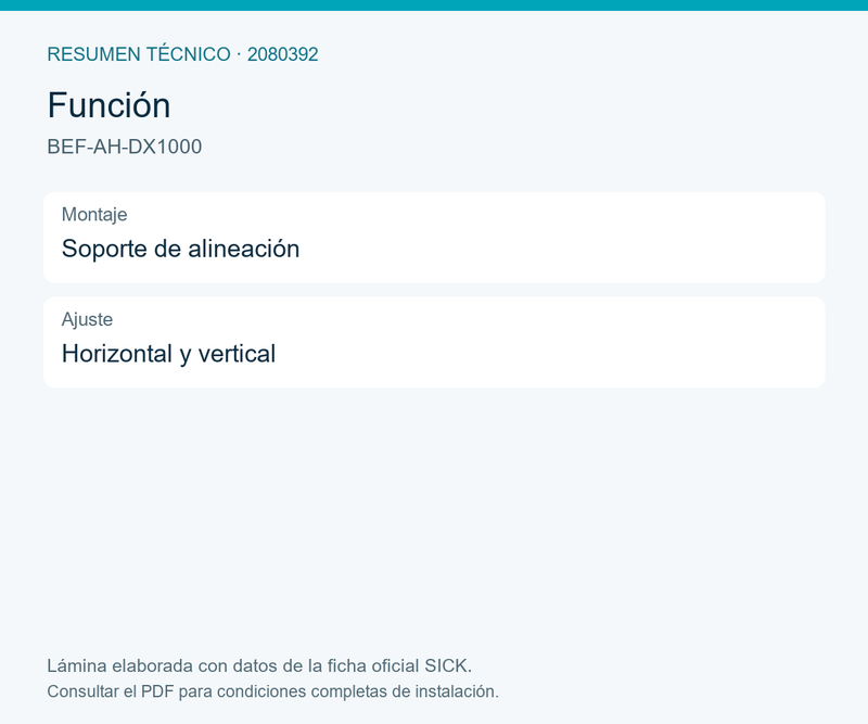 [Klever Portal:8695:955f58e8e065] SICK Soporte de alineación horizontal y vertical - BEF-AH-DX1000