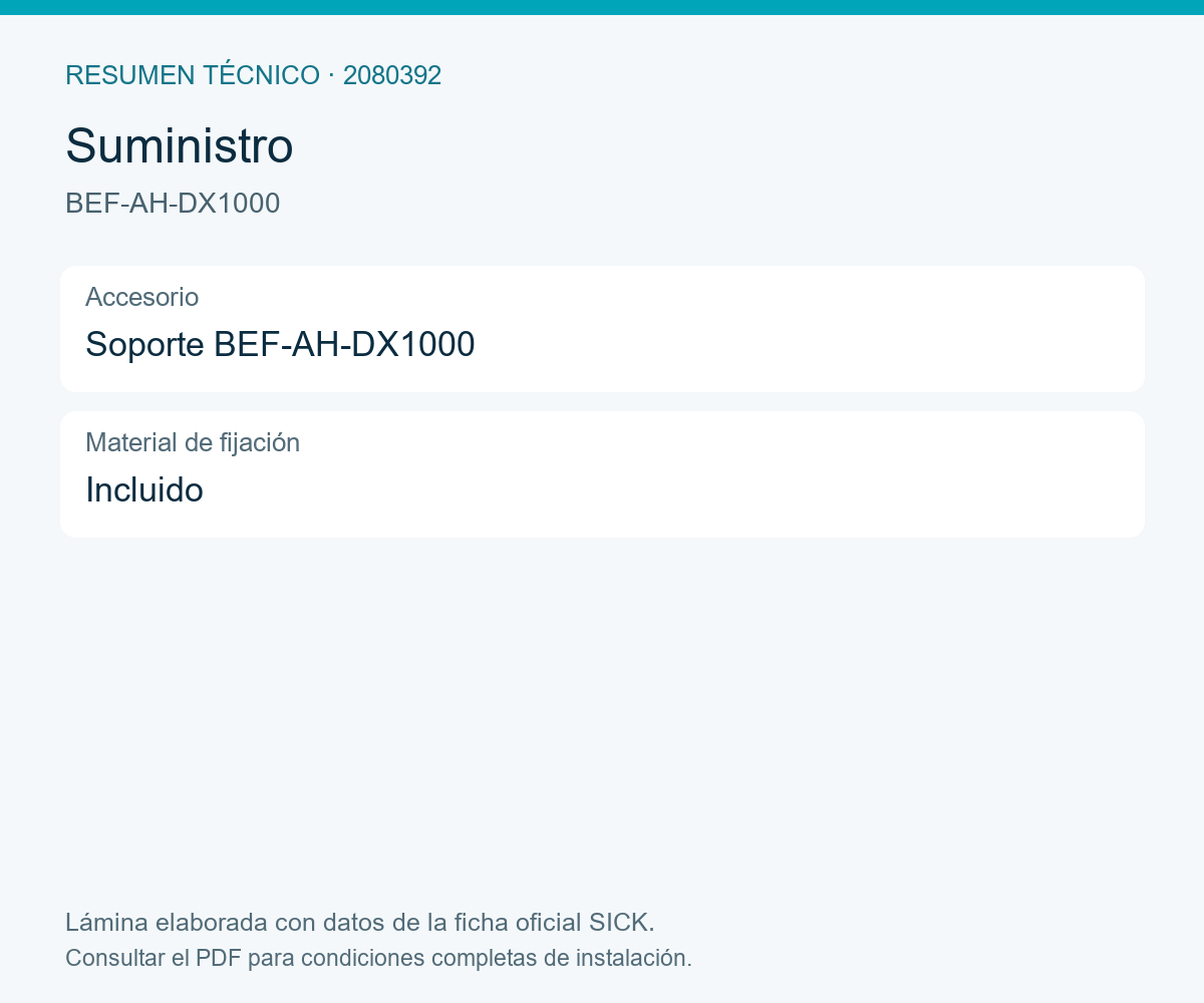 [Klever Portal:8696:30b6ce4a1312] SICK Soporte de alineación horizontal y vertical - BEF-AH-DX1000
