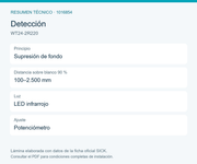 SICK Fotocélula con supresión de fondo y salida de relé - WT24-2R220