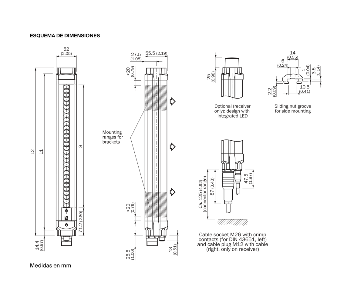 [Klever Portal:8704:350ca41dd38f] SICK Emisor de cortina de seguridad de 1.800 mm - M40S-70A303AA0 · Imagen principal