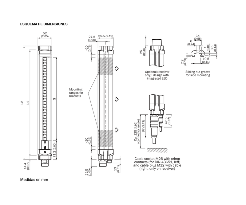 [Klever Portal:8704:350ca41dd38f] SICK Emisor de cortina de seguridad de 1.800 mm - M40S-70A303AA0 · Imagen principal