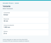 SICK Emisor de cortina de seguridad de 1.800 mm - M40S-70A303AA0