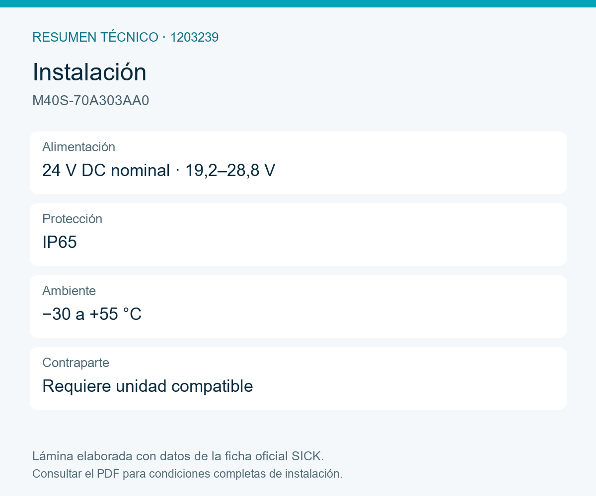 [Klever Portal:8706:5539998df01b] SICK Emisor de cortina de seguridad de 1.800 mm - M40S-70A303AA0