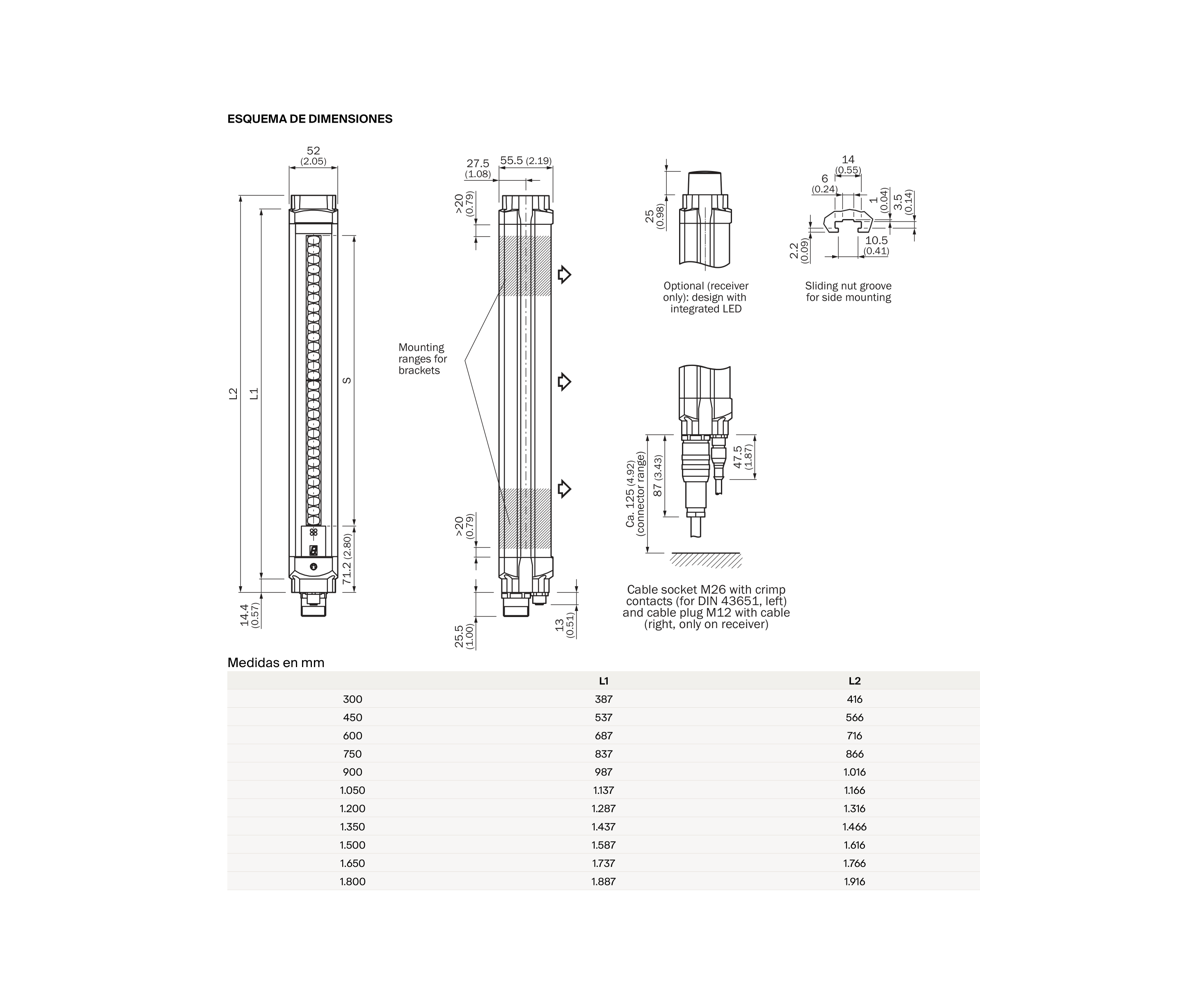 [Klever Portal:8709:cf61eeb568ce] SICK Receptor de cortina de seguridad de 1.800 mm - M40E-70A323RB0 · Imagen principal