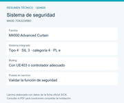 SICK Receptor de cortina de seguridad de 1.800 mm - M40E-70A323RB0