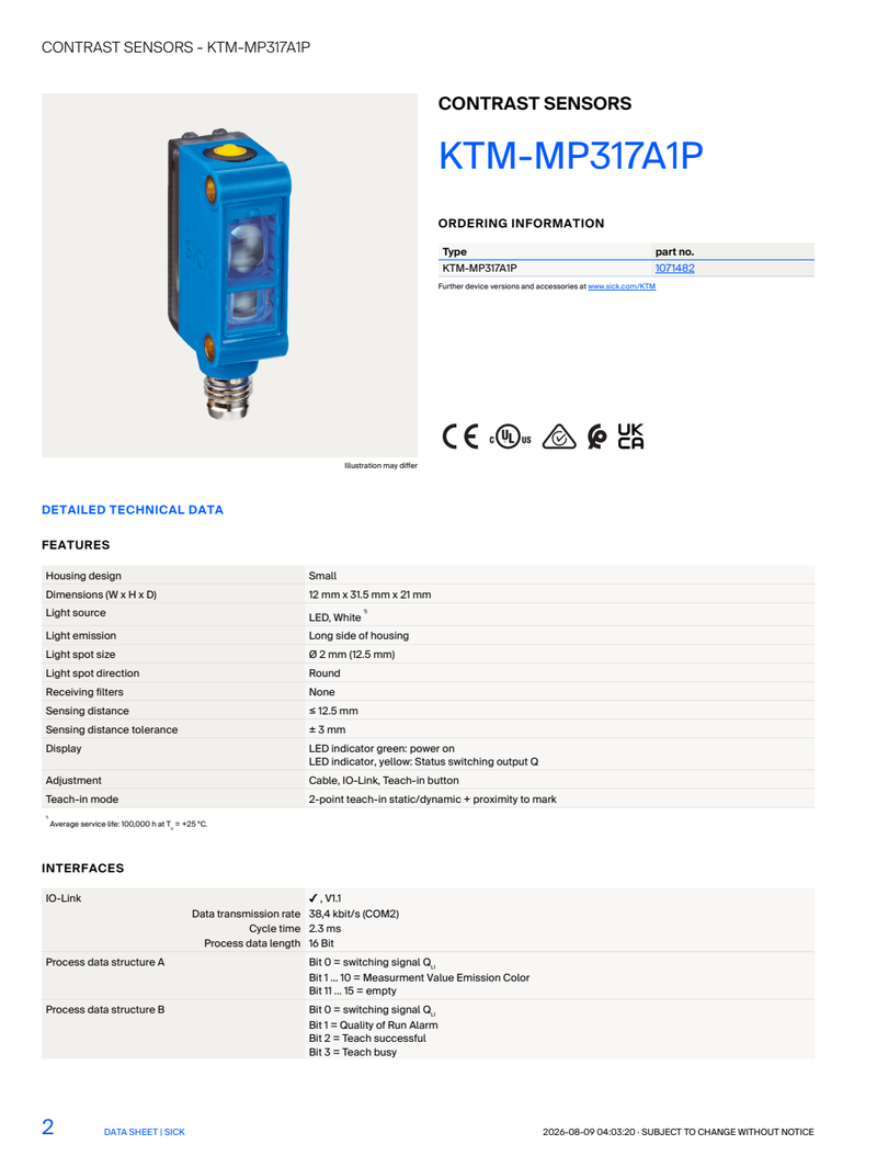[Klever Portal:8715:1611e569ff35] SICK KTM-MP317A1P