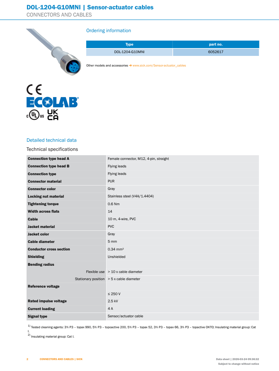 SICK DOL-1204-G10MNI