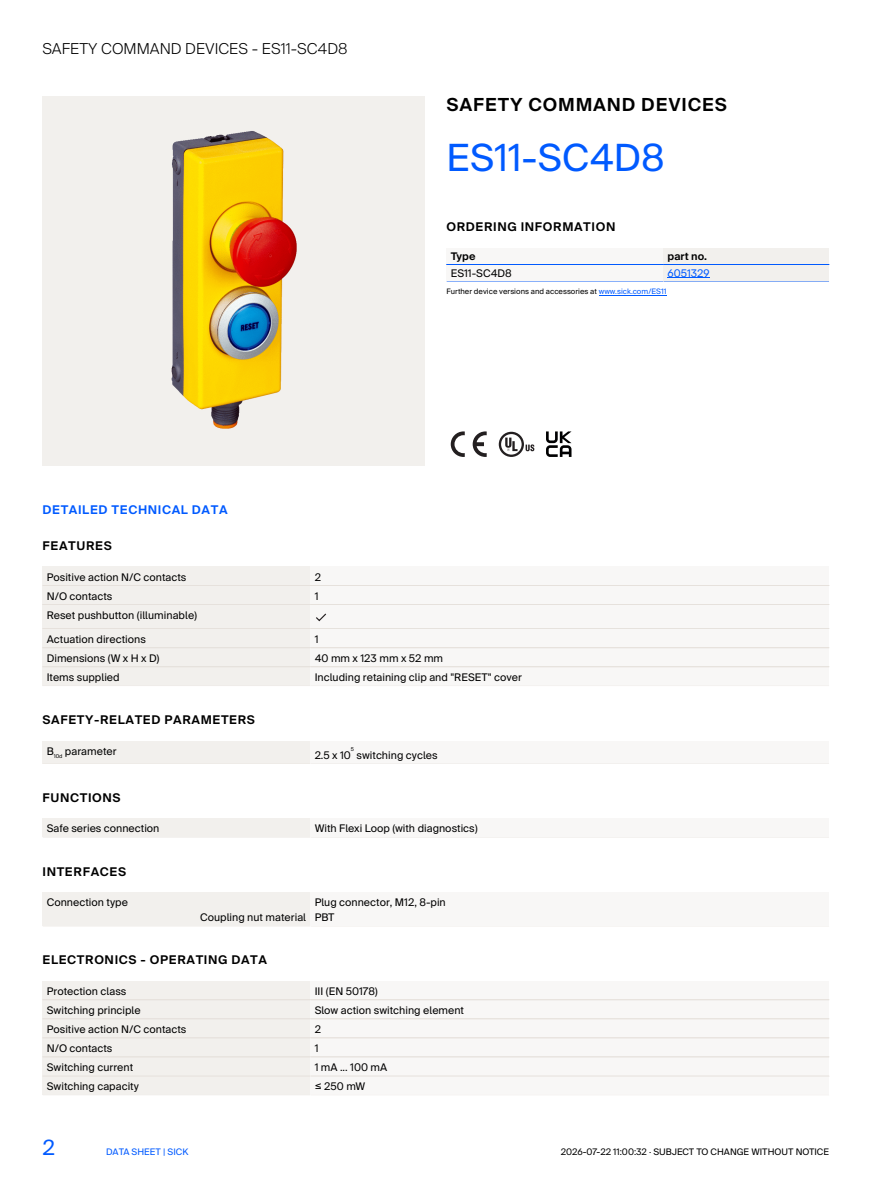 SICK ES11-SC4D8