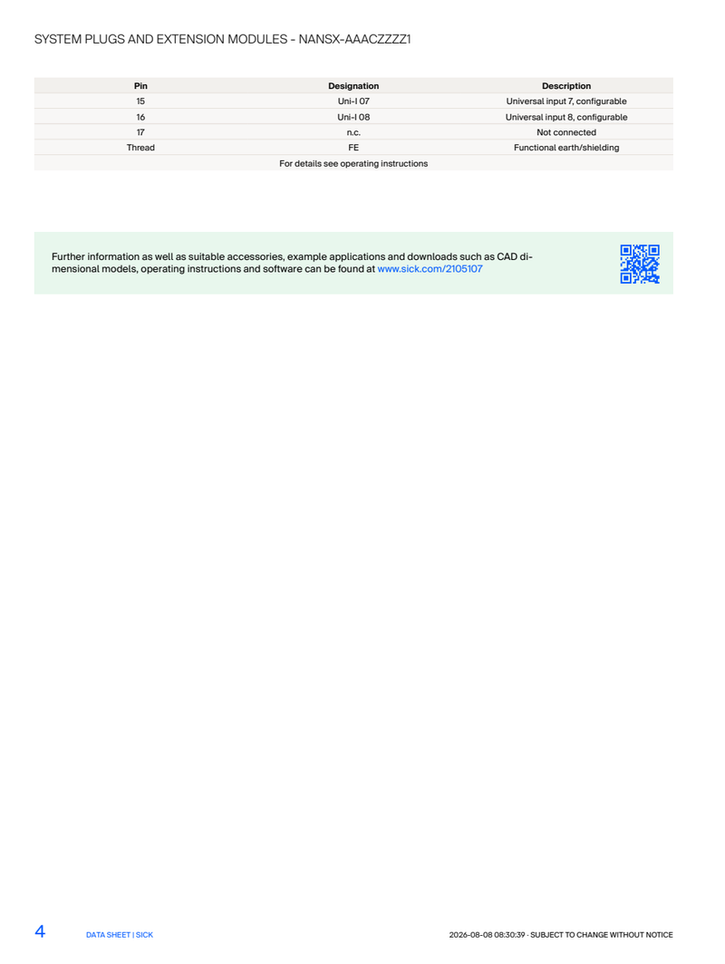 [Klever Portal:8792:acd9a51a88ee] SICK NANSX-AAACZZZZ1