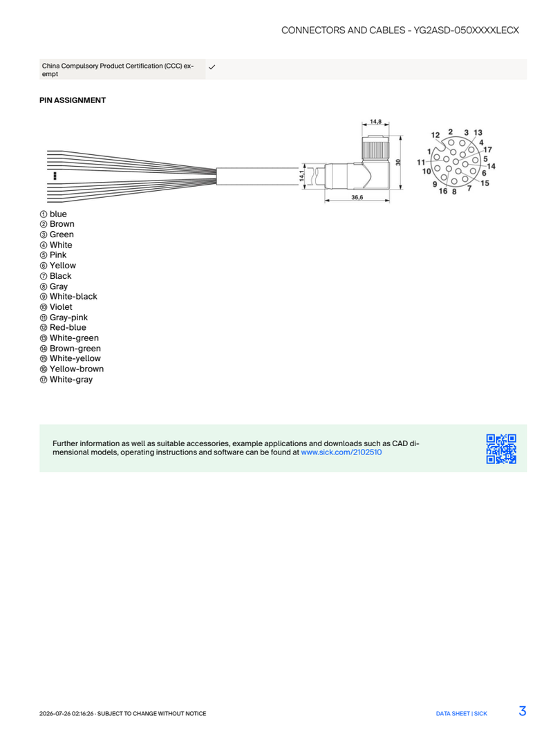 [Klever Portal:8866:1b039e777270] SICK YG2ASD-050XXXXLECX