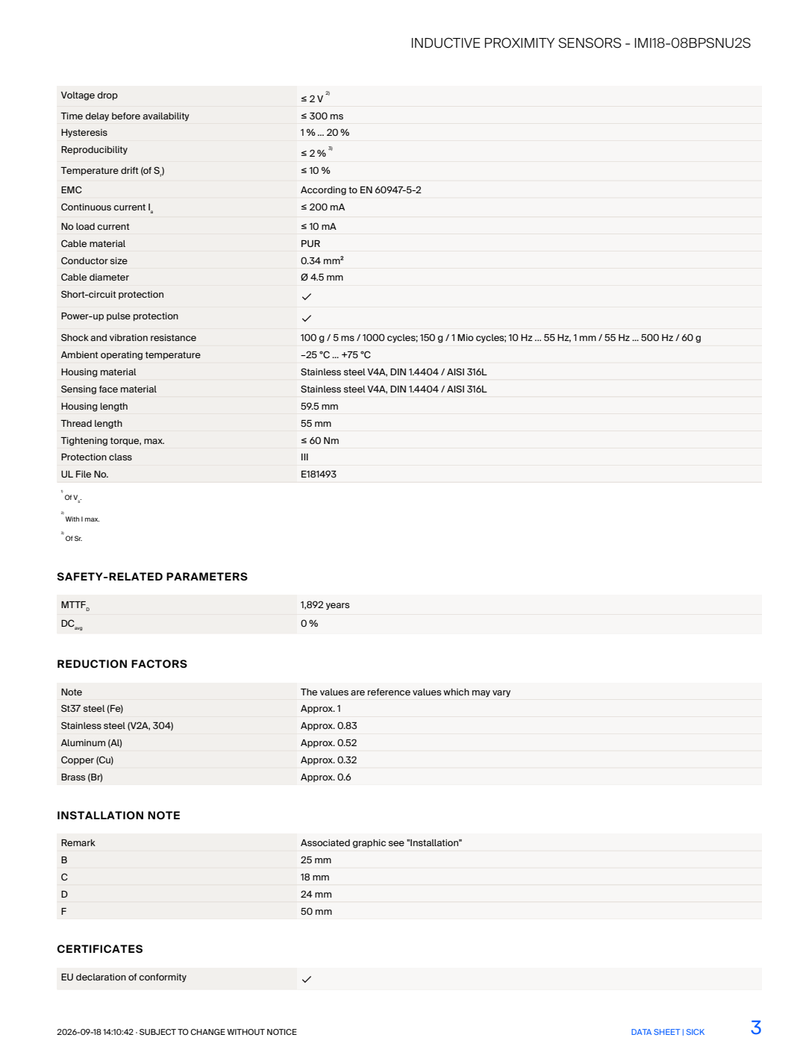 [Klever Portal:8916:6d40d0d6d602] SICK IMI18-08BPSNU2S