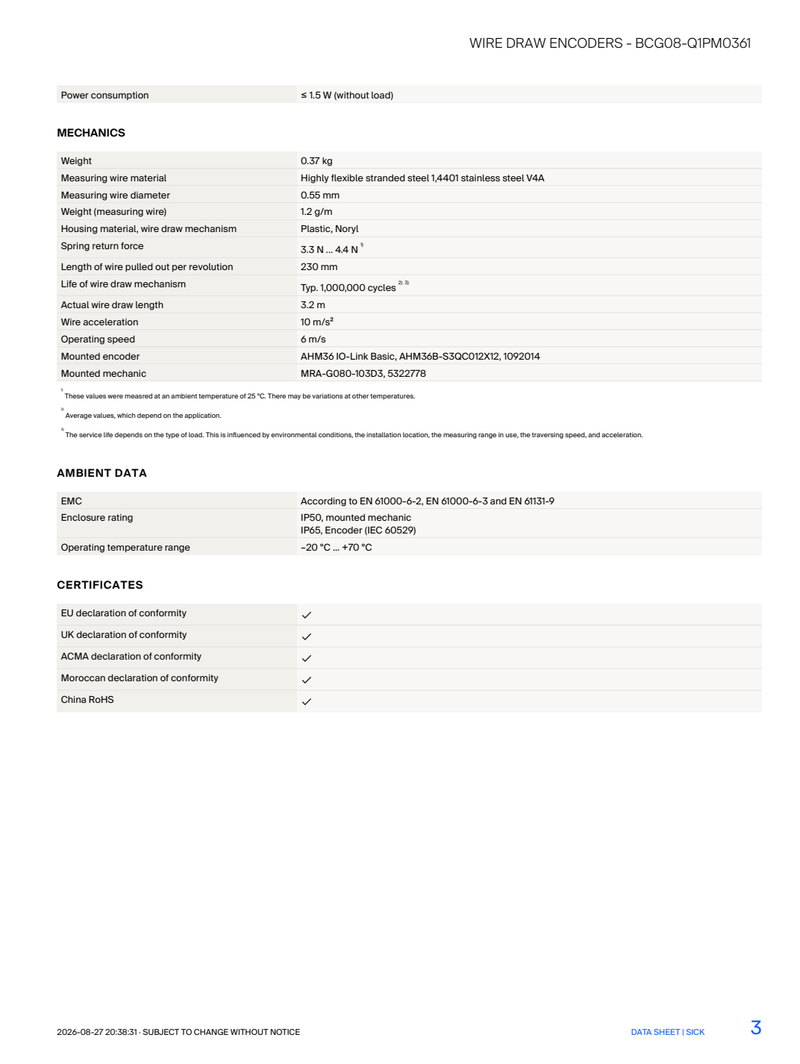 [Klever Portal:8931:f6745fadabfc] SICK BCG08-Q1PM0361