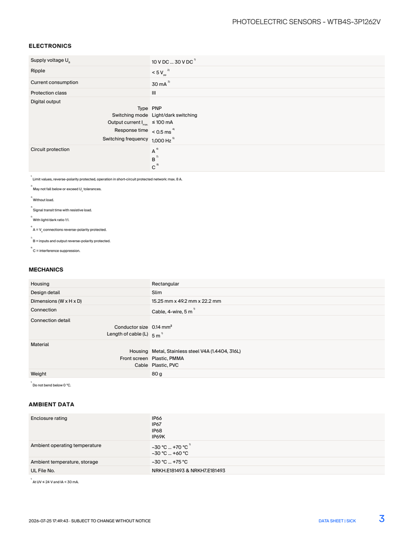 [Klever Portal:8943:f5dc6618bfc5] SICK WTB4S-3P1262V