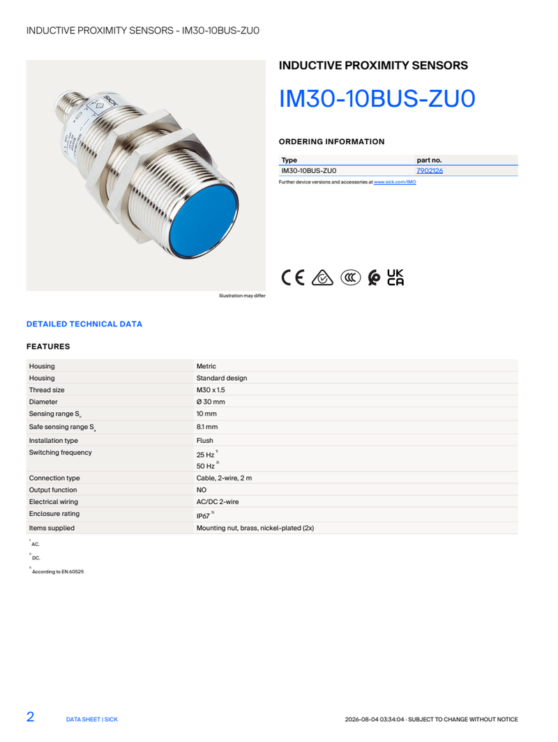 [Klever Portal:8961:8d2c1439bb7a] SICK IM30-10BUS-ZU0