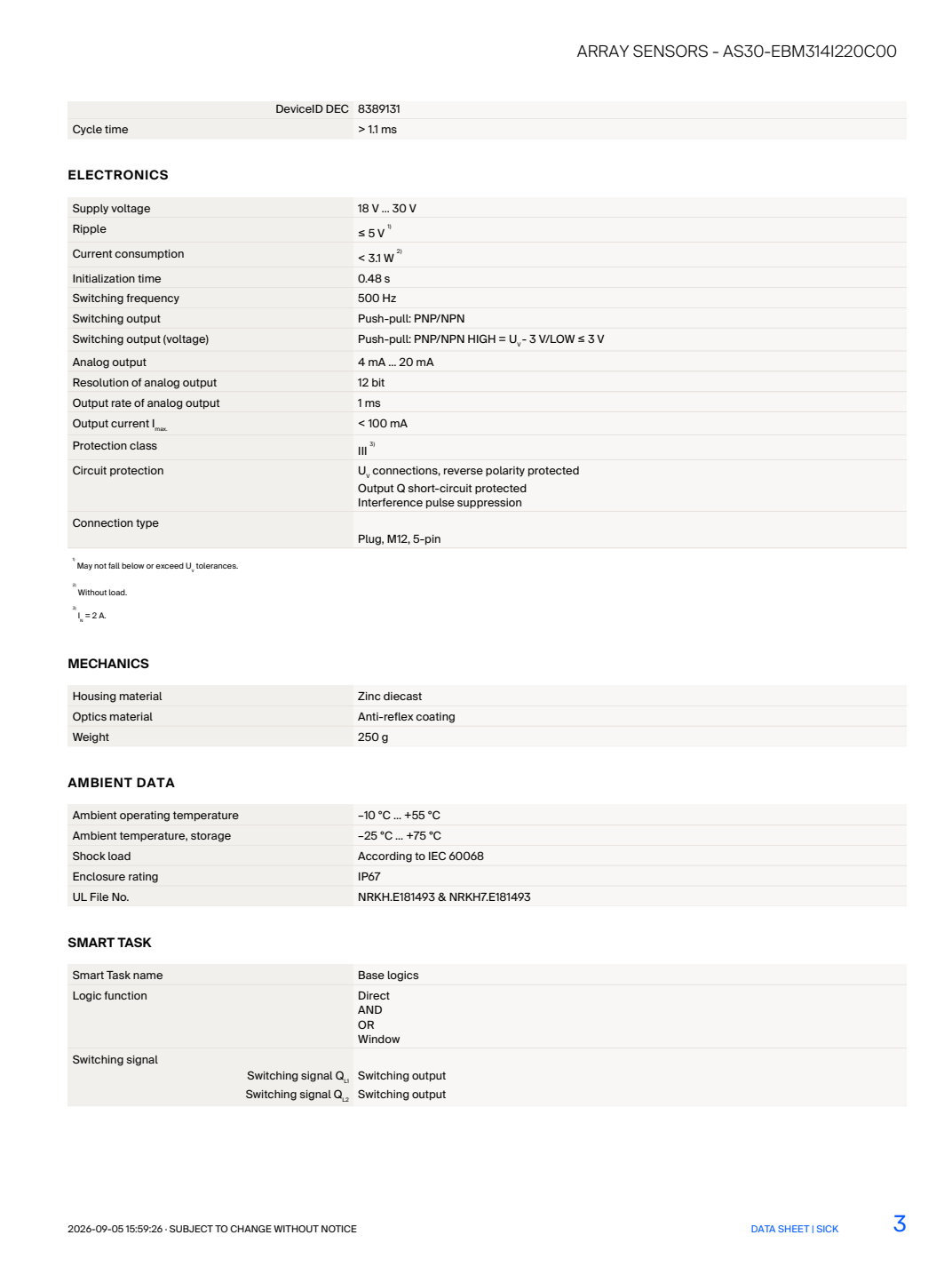 [Klever Portal:8963:01425890b8d1] SICK AS30-EBM314I220C00