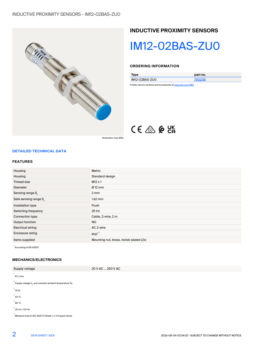 [Klever Portal:8970:a7ceb74bb054] SICK IM12-02BAS-ZU0