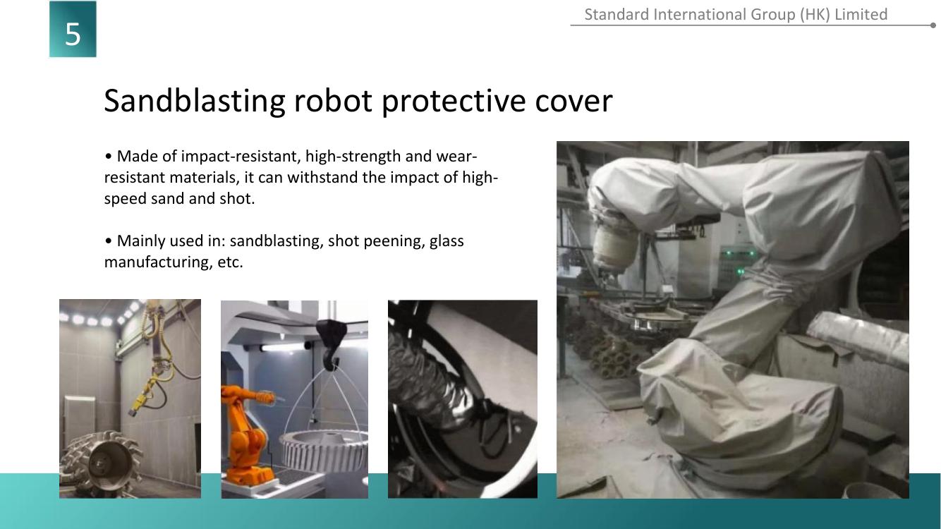 Funda para robot de granallado